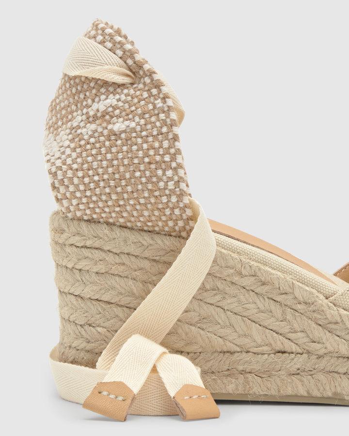 Castañer Alpargata de Mujer estilo Sandalia con Cuña de 7cm de altura | Castañer Rebajas top