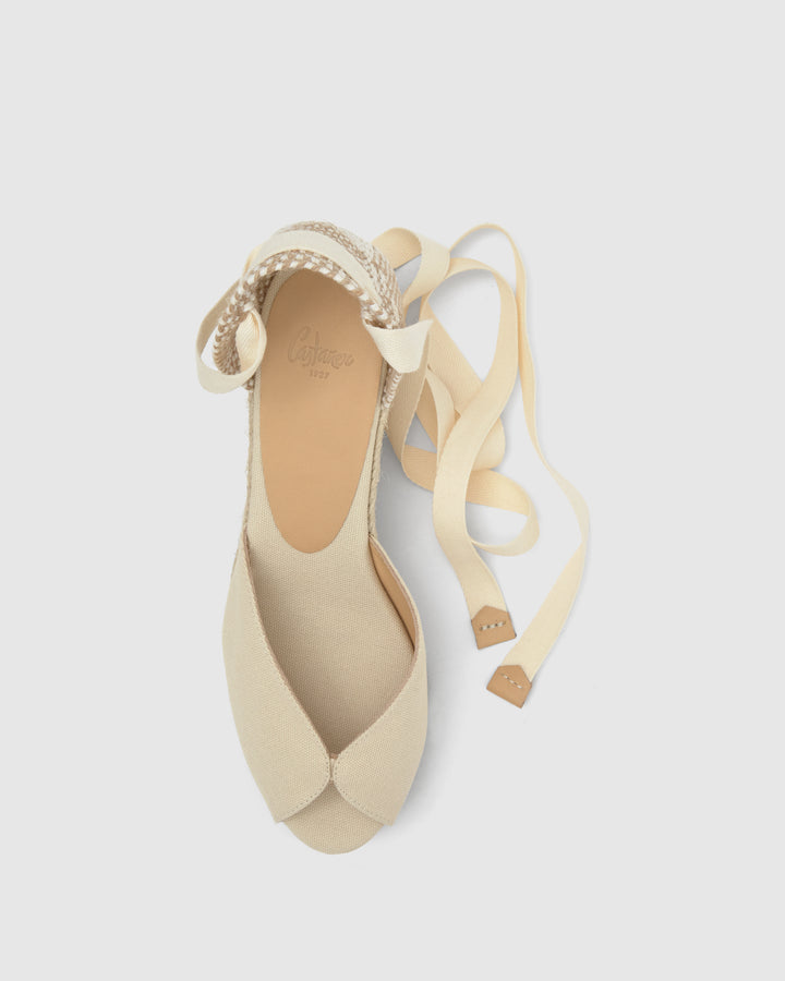 Castañer Alpargata de Mujer estilo Sandalia con Cuña de 7cm de altura | Castañer Rebajas top