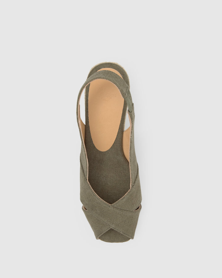 Castañer Alpargata de Mujer estilo Peep Toe con Cuña de 7cm de altura | Castañer Últimos 3 días