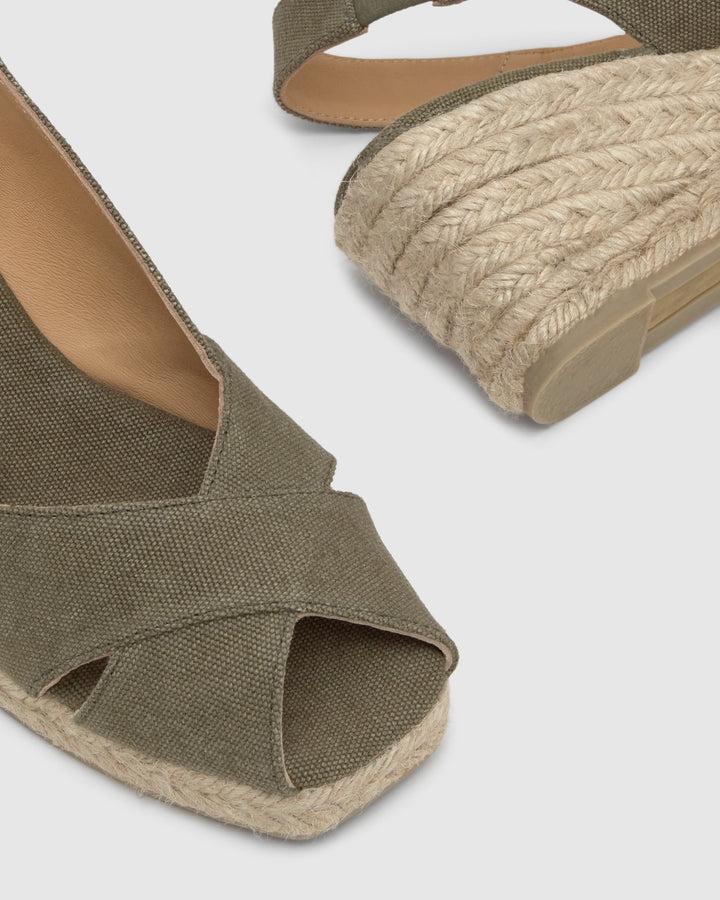 Castañer Alpargata de Mujer estilo Peep Toe con Cuña de 7cm de altura | Castañer Últimos 3 días