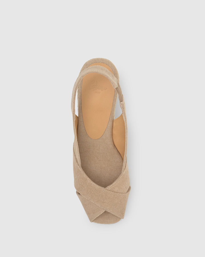 Castañer Alpargata de Mujer estilo Peep Toe con Cuña de 7cm de altura | Castañer COMPRAR AHORA