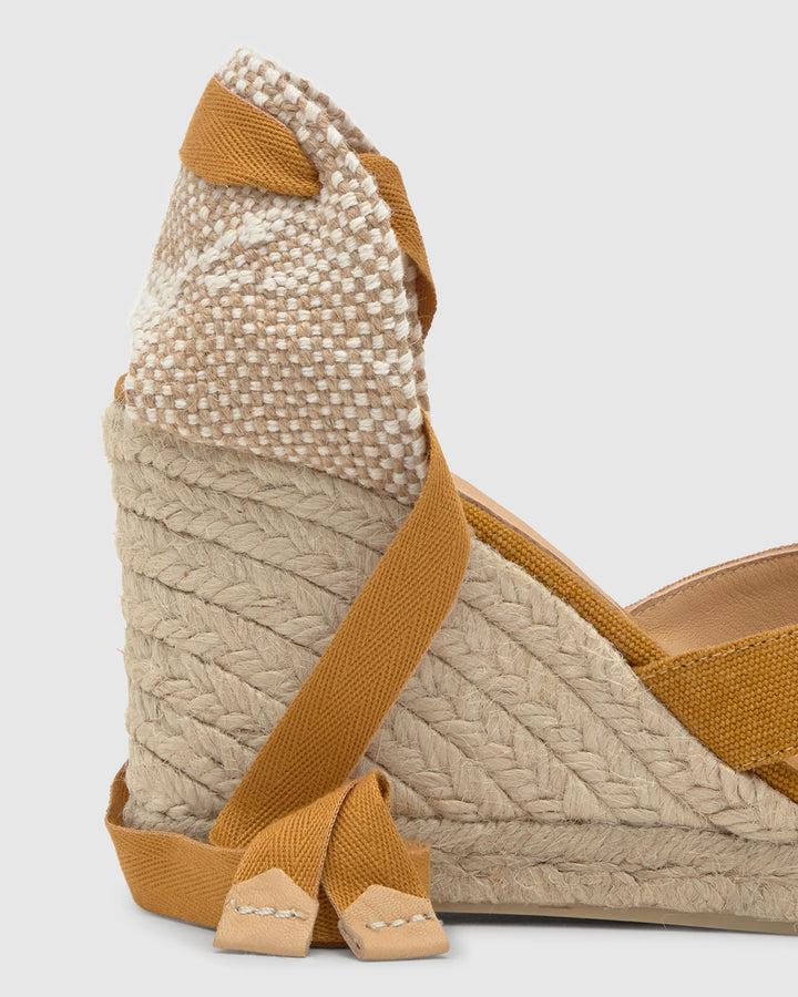 Castañer Alpargata de Mujer estilo Sandalia con Cuña de 9cm de altura | Castañer Último día