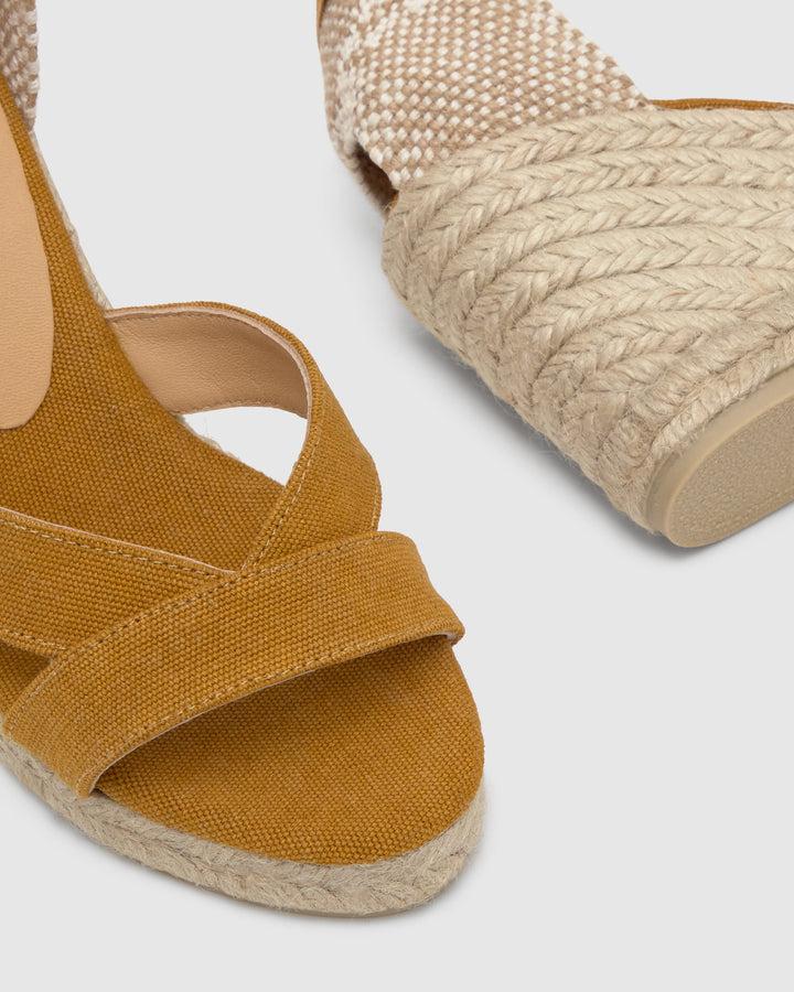 Castañer Alpargata de Mujer estilo Sandalia con Cuña de 9cm de altura | Castañer Último día