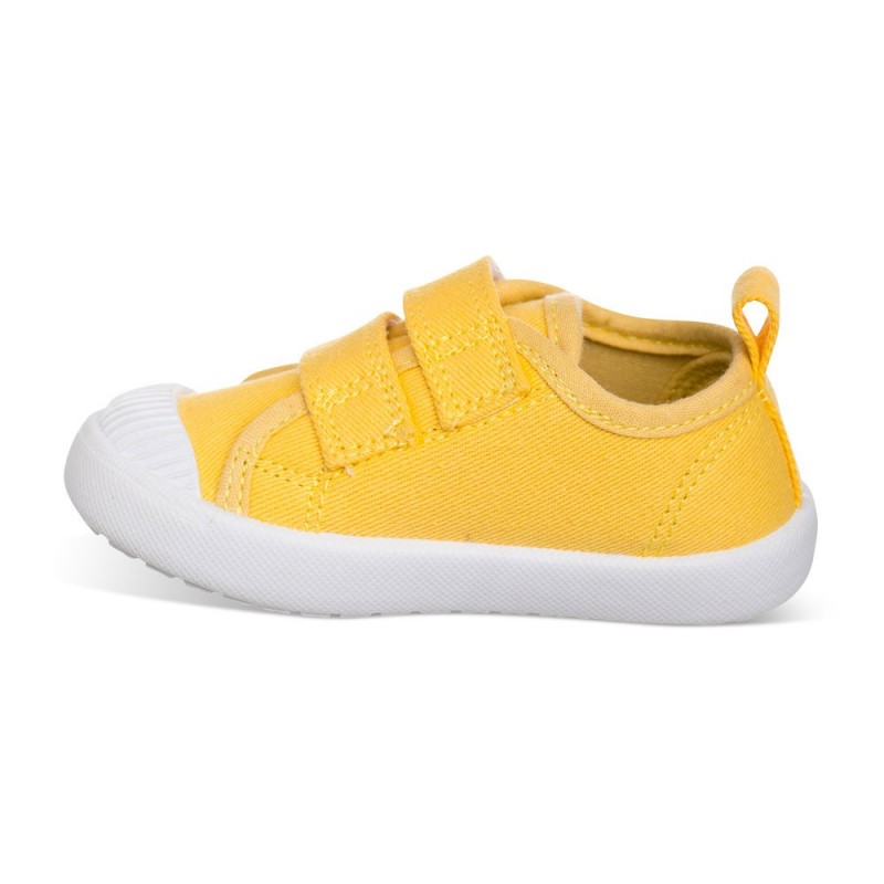 Chetto Lona color amarillo fácil de combinar con dos Velcros puntera de goma y gran flexibilidad Precios de Black Friday