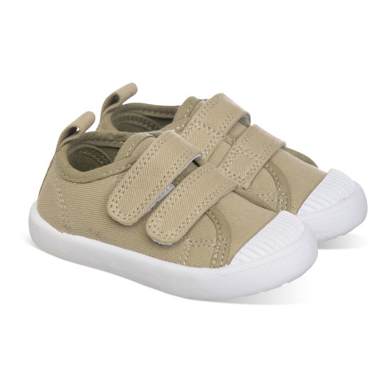 Chetto Lona color verde caqui fácil de combinar con dos Velcros puntera de goma y gran flexibilidad En oferta