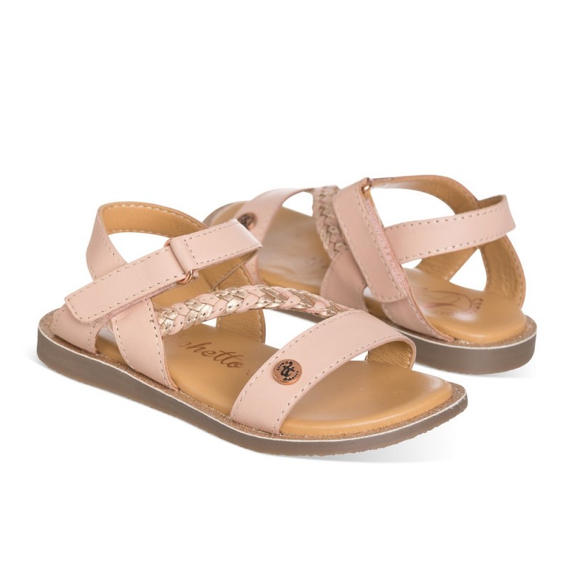 Chetto Sandalia color rosa para NIÑA confeccionada en piel Solo queda un día