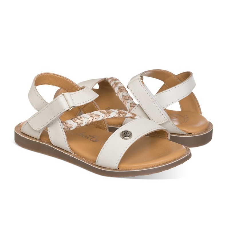 Chetto Sandalia color blanca para NIÑA 100% piel Grandes descuentos