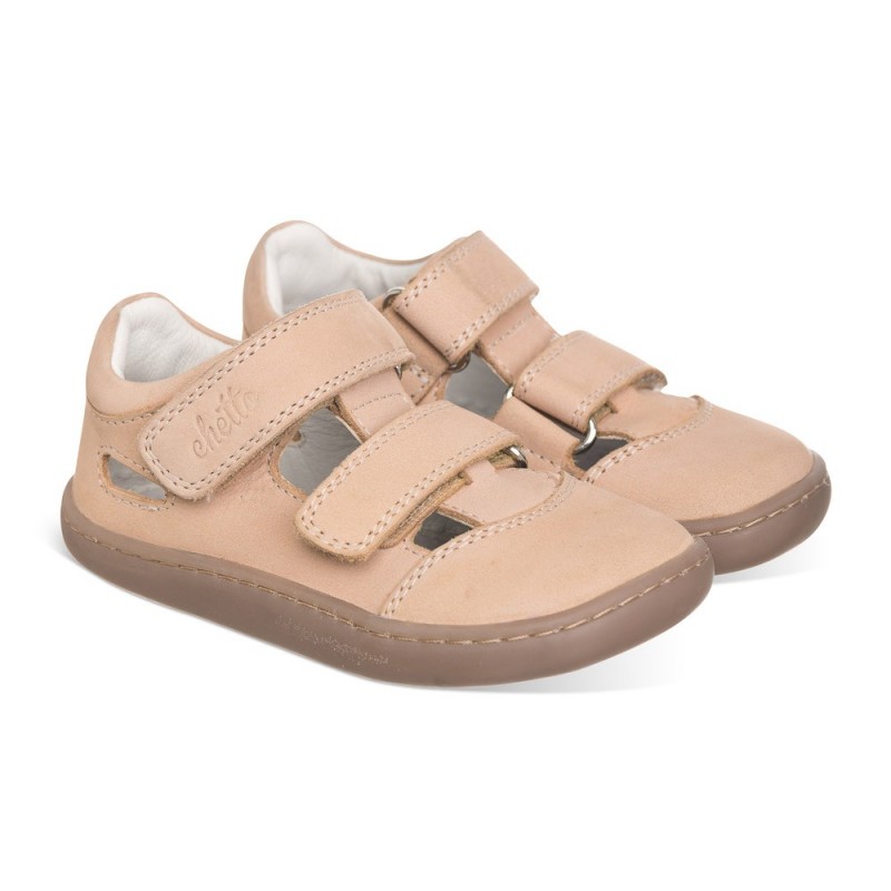 Chetto Cangrejera dos Velcros color rosa confeccionada en piel y 100% respetuosa Rebajas de fábrica