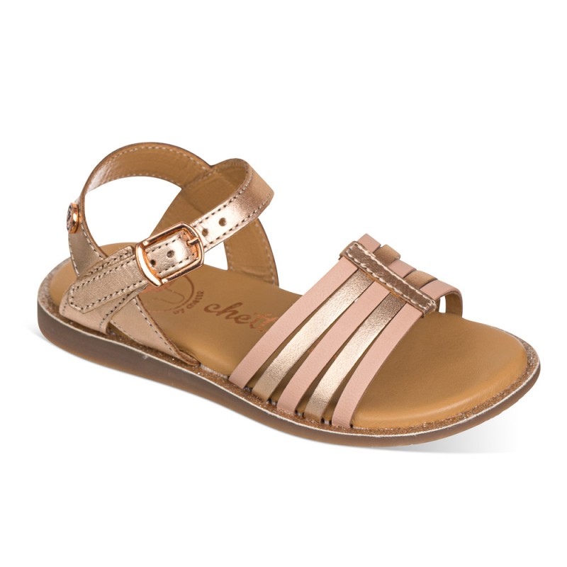 Chetto Sandalia bicolor elegante piel Superdescuento