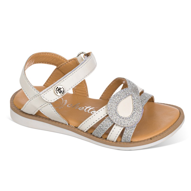 Chetto Sandalia en piel con velcro Descuentos del mes
