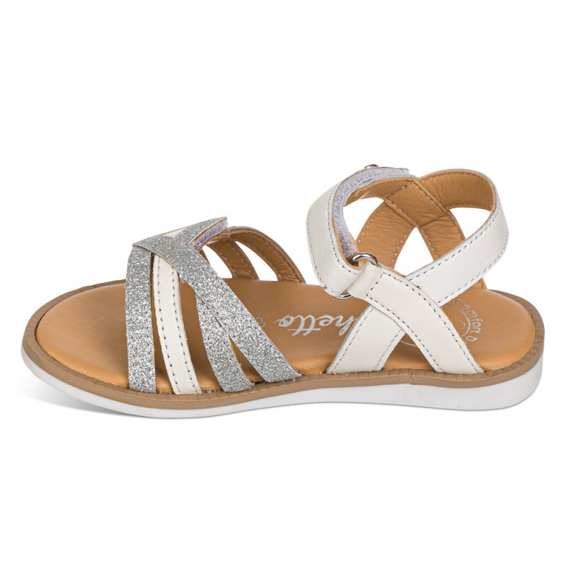 Chetto Sandalia en piel con velcro Descuentos del mes
