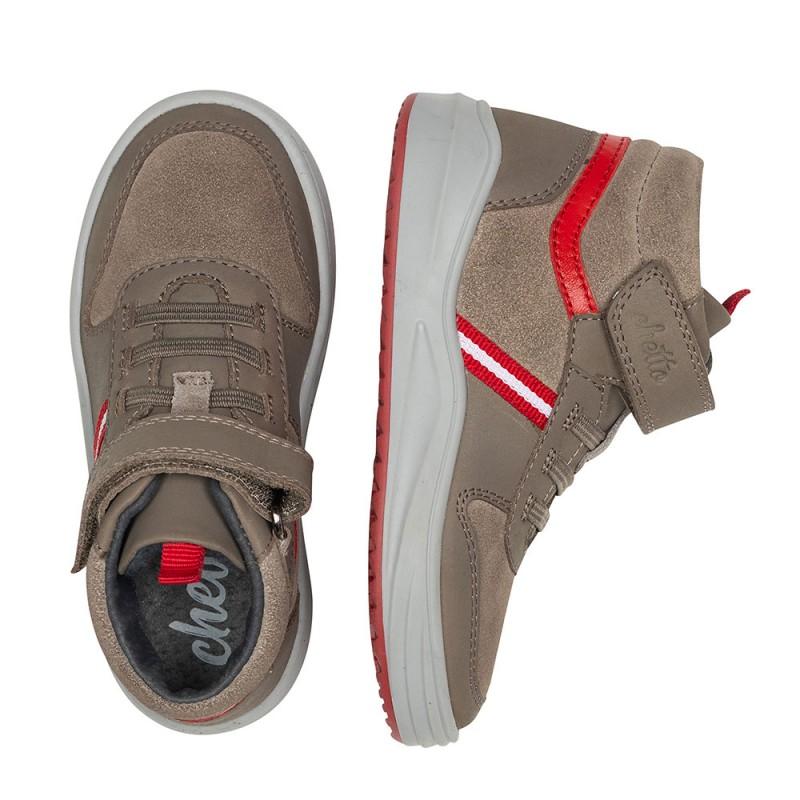 Chetto Botin niño con velcro y cordones en piel Rebajas de fábrica