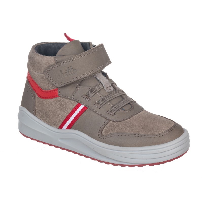 Chetto Botin niño con velcro y cordones en piel Rebajas de fábrica