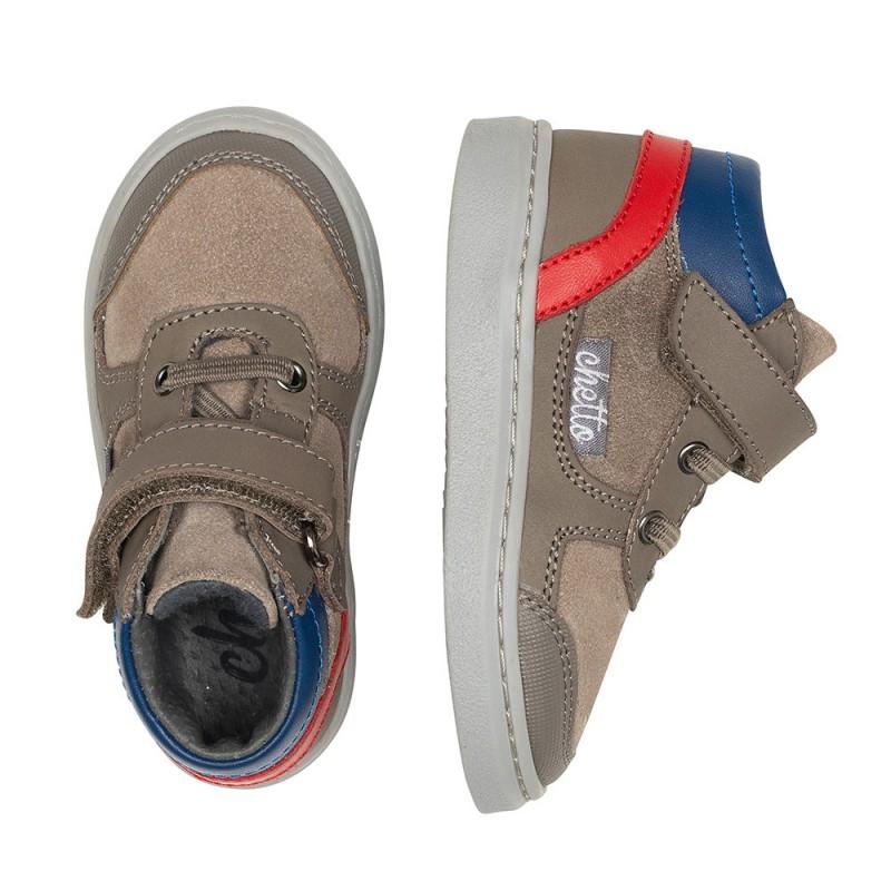 Chetto Botin niño con velcro y cordones en piel Descuento