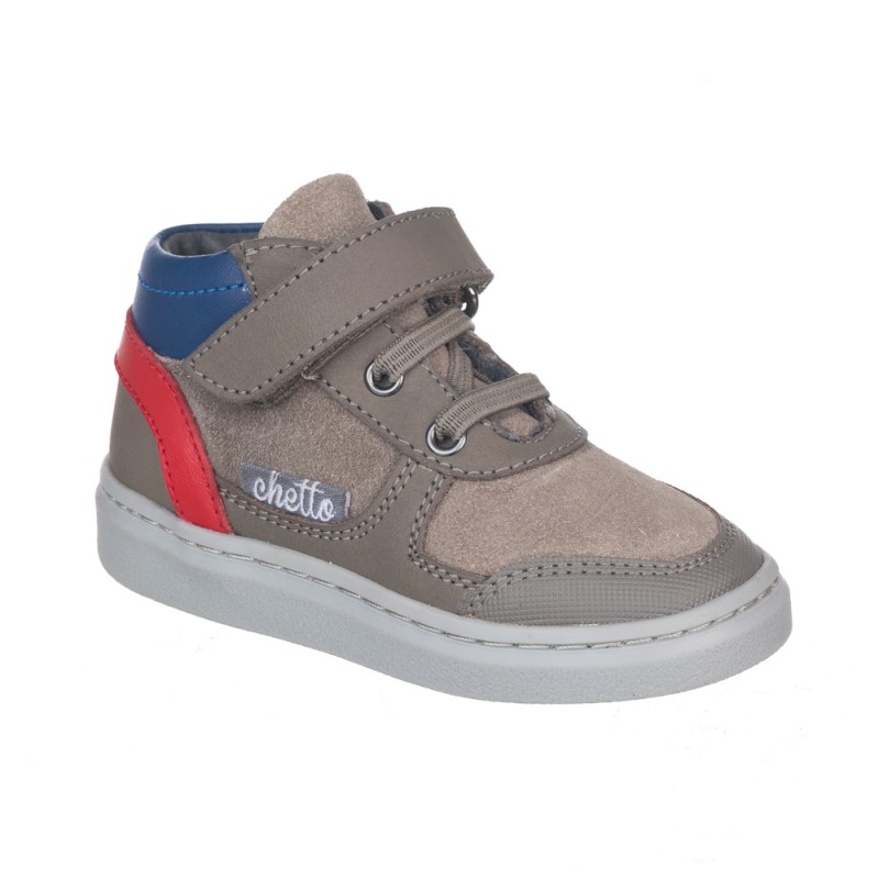 Chetto Botin niño con velcro y cordones en piel Descuento