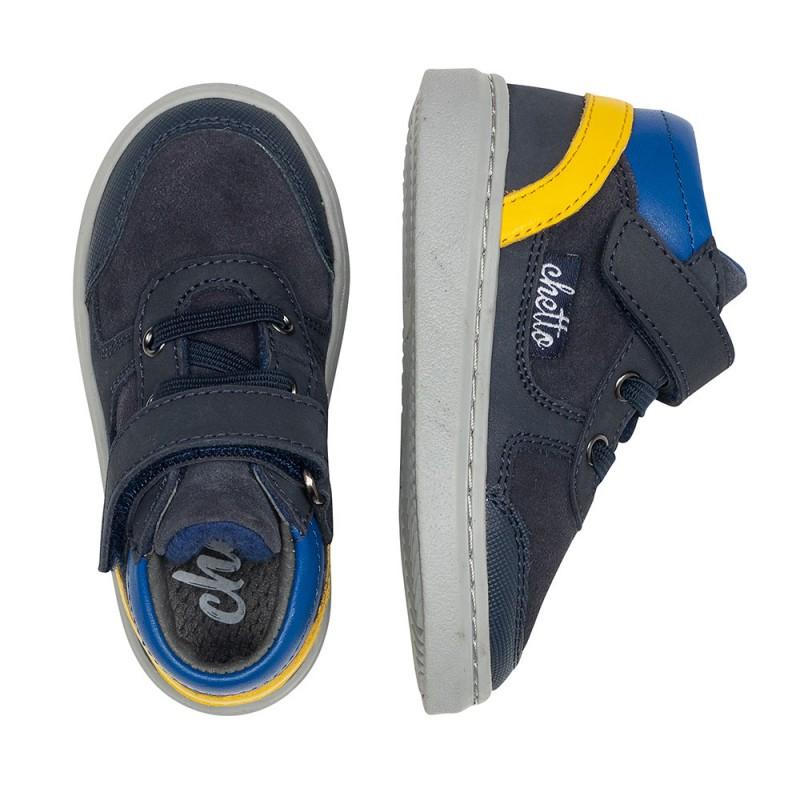 Chetto Botin niño con velcro y cordones en piel Tienda