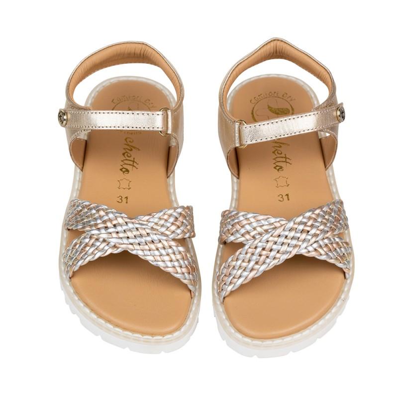 Chetto Sandalia Sport Piel Natural. Velcro/Trenza Última moda