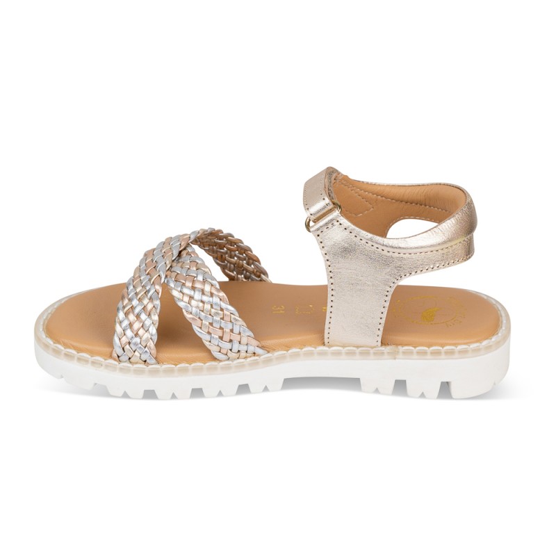 Chetto Sandalia Sport Piel Natural. Velcro/Trenza Última moda