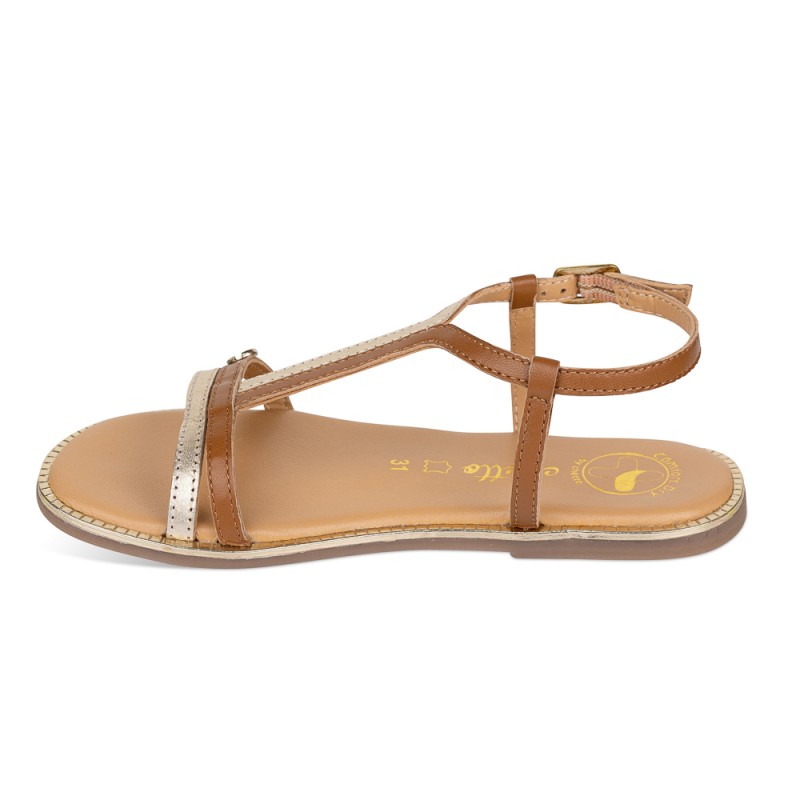 Chetto Sandalia Classic Piel Natural. Hebilla Descuento por venta flash