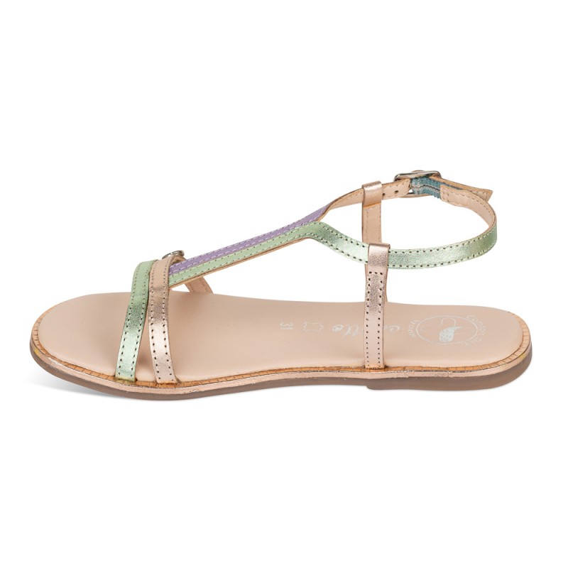 Chetto Sandalia Classic Piel Natural. Hebilla Ofertas de temporada