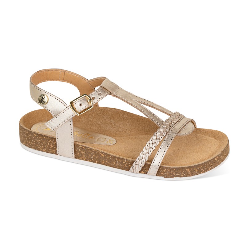 Chetto Sandalia Bios Piel Natural. hebilla/Trenza Rebajas de fin de temporada