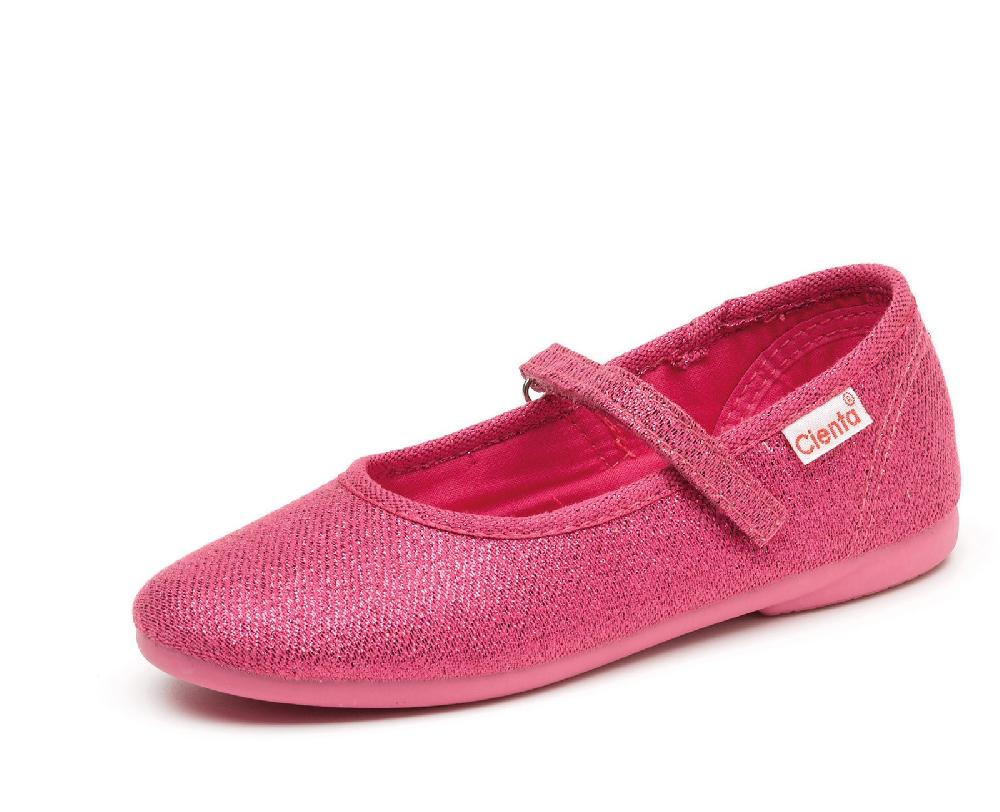 Cienta Bailarina Salon Velcro Metalizada En oferta