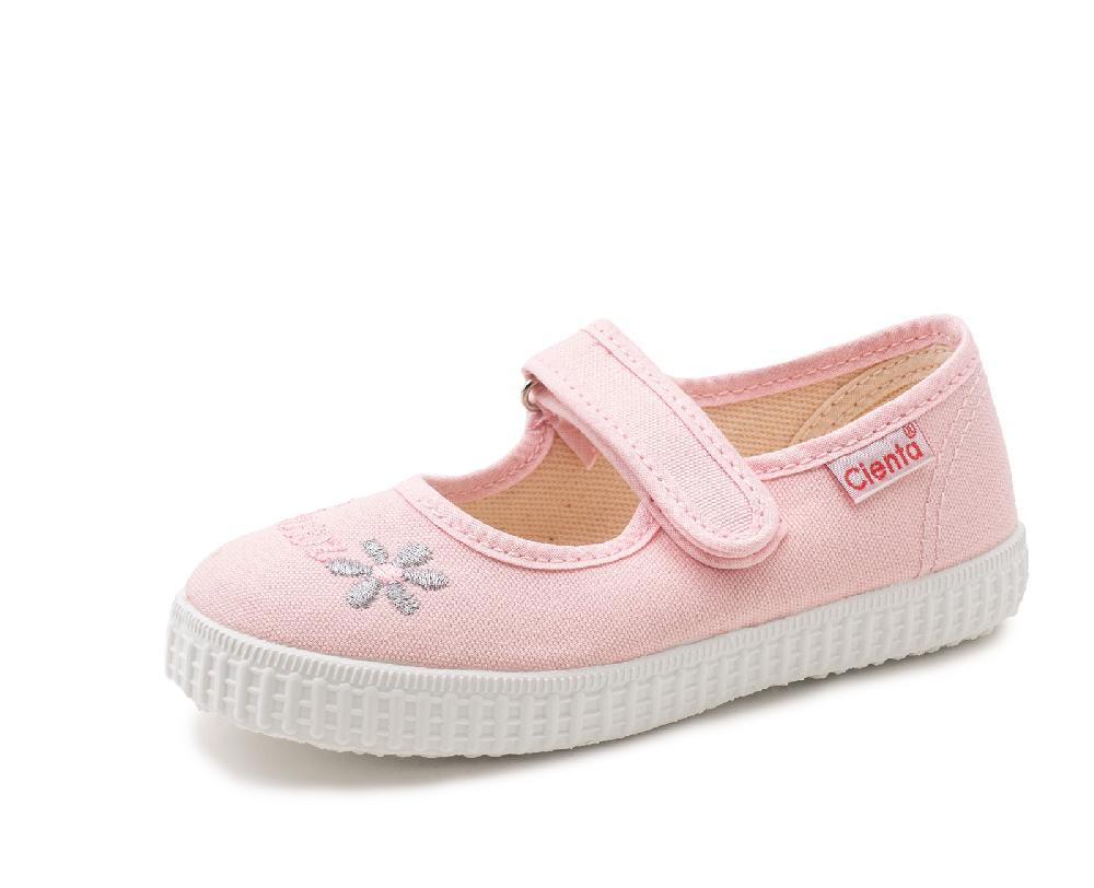 Cienta Merceditas Velcro Flor Bordada Tienda de fábrica