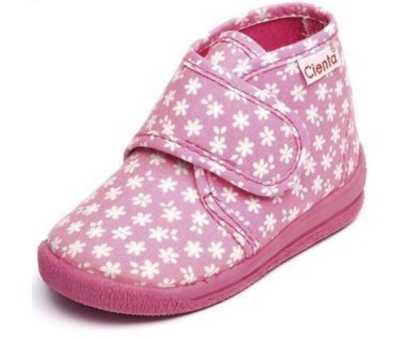 Cienta Zapatilla Casa Velcro Flores Descuentos del mes