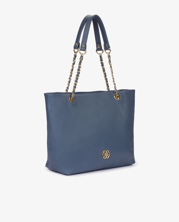 Cuplé SHOPPER CADENA PIEL AZUL Envío gratis