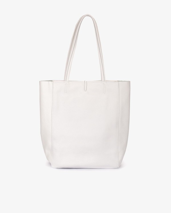 Cuplé SHOPPER VERTICAL PIEL BLANCO Envío gratis