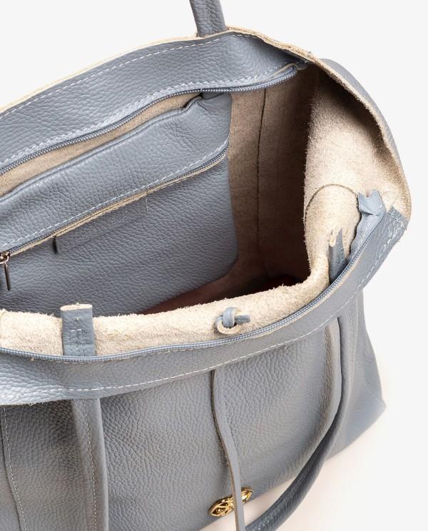 Cuplé SHOPPER VERTICAL PIEL AZUL Últimos 3 días