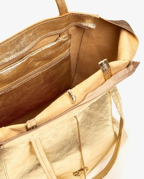 Cuplé SHOPPER VERTICAL PIEL ORO COMPRAR AHORA