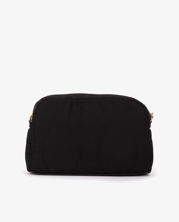 Cuplé BANDOLERA ACOLCHADA DE NYLON NEGRO CON LOGO DORADO Grandes descuentos