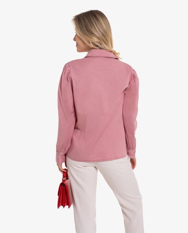 Cuplé CAMISA ROSA BORDADO CORAZÓN ROJO En oferta