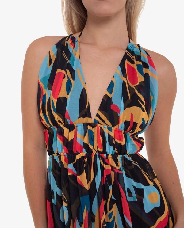 Cuplé MAXIVESTIDO ESPALDA GASA ESTAMPADO ARTIST Última moda