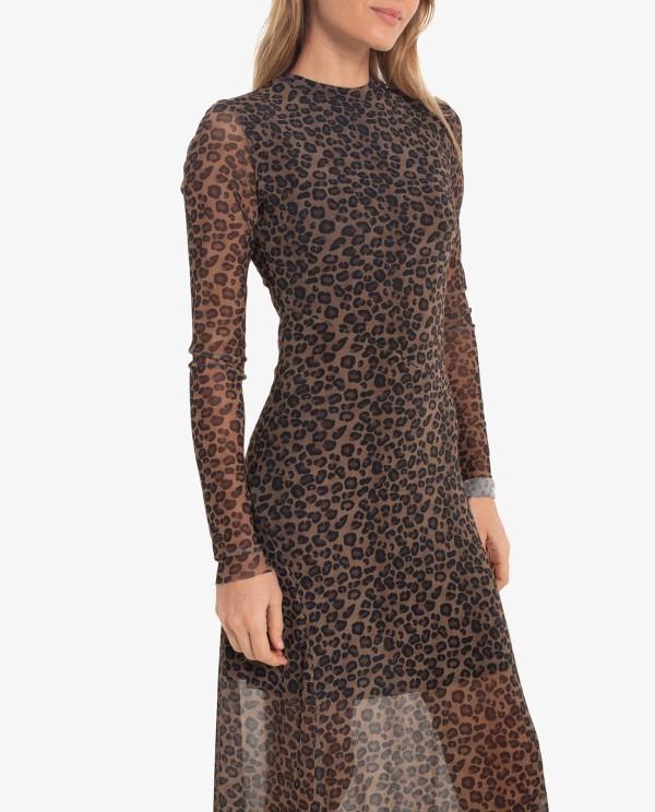 Cuplé VESTIDO MIDI TUL LEOPARDO MULTICOLOR Precio ultrabajo