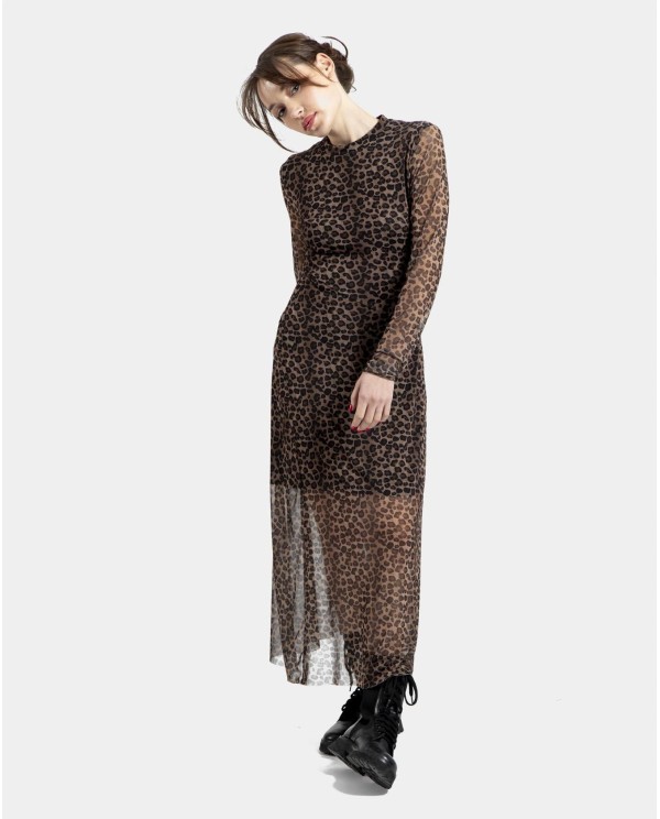 Cuplé VESTIDO MIDI TUL LEOPARDO MULTICOLOR Precio ultrabajo