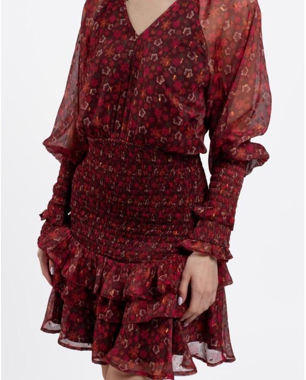 Cuplé MINI VESTIDO DRAPEADO CINTURA GASA ESTAMPADO FLORE Últimos 3 días