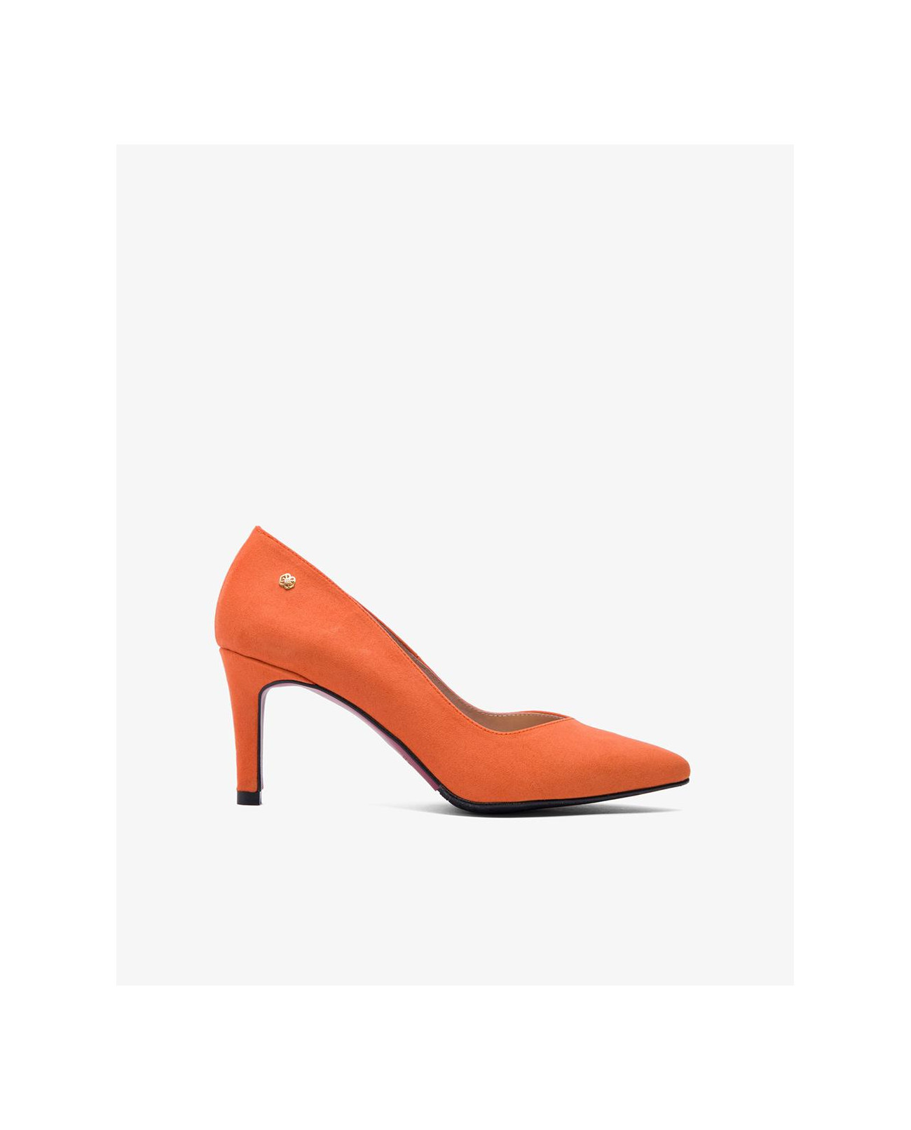 Cuplé SALÓN NARANJA DE ULTRASUEDE CON PUNTA FINA Y TACÓN MEDIO Libre de impuestos