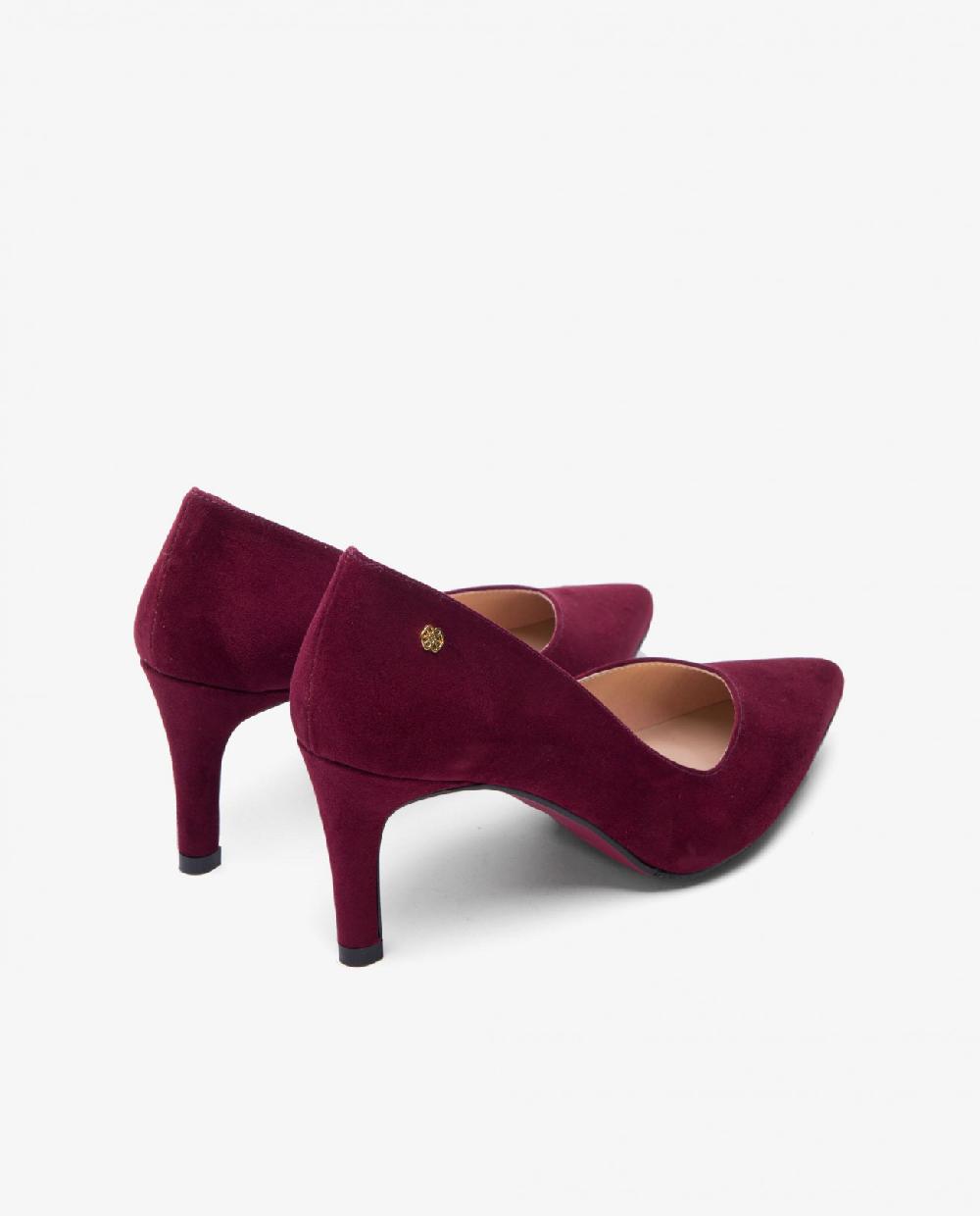 Cuplé SALÓN BURDEOS DE ULTRASUEDE CON PUNTA FINA Y TACÓN MEDIO Venta caliente