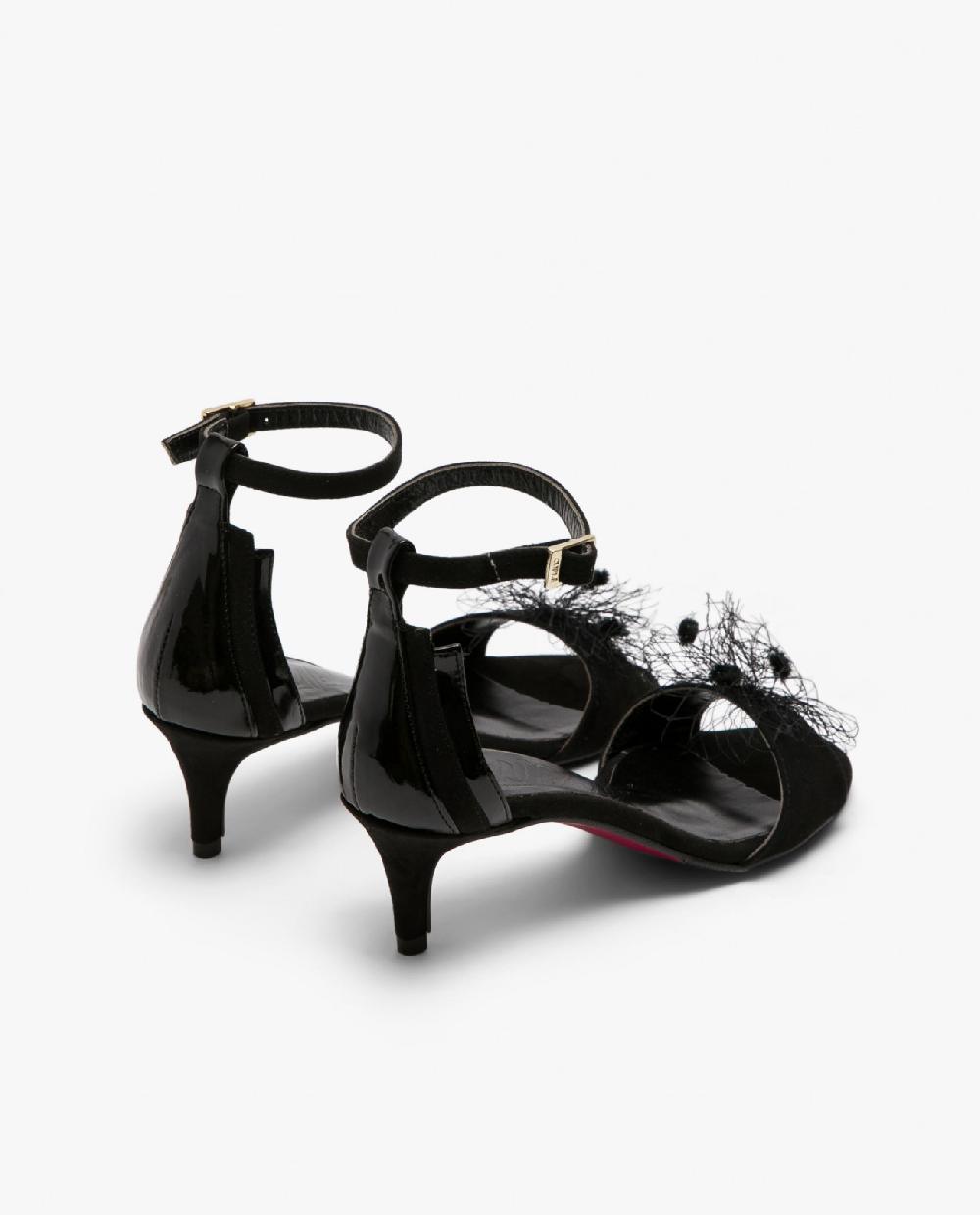Cuplé SANDALIA PALA ULTRASUEDE NEGRO Ventas relámpago