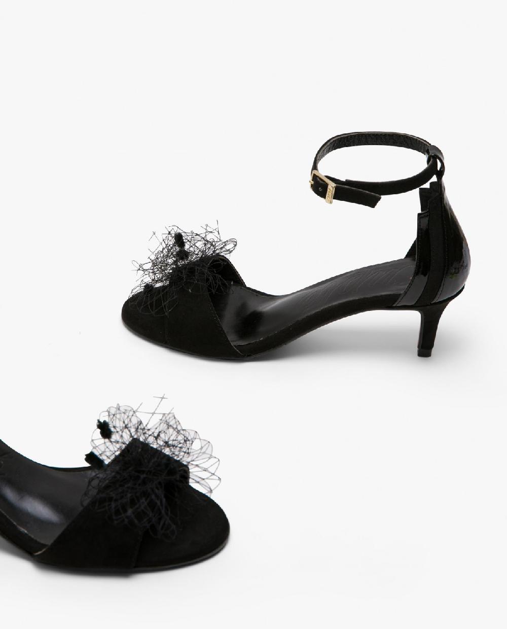 Cuplé SANDALIA PALA ULTRASUEDE NEGRO Ventas relámpago