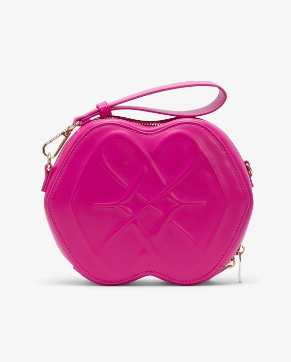 Cuplé BOLSO FUCSIA DE TECNOPIEL CON FORMA DE LOGO Y ASA LATERAL Liquidación
