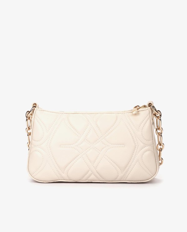 Cuplé BOLSO DE HOMBRO BEIGE ACOLCHADO CON CADENA Y TACHUELAS DORADAS Envío gratis