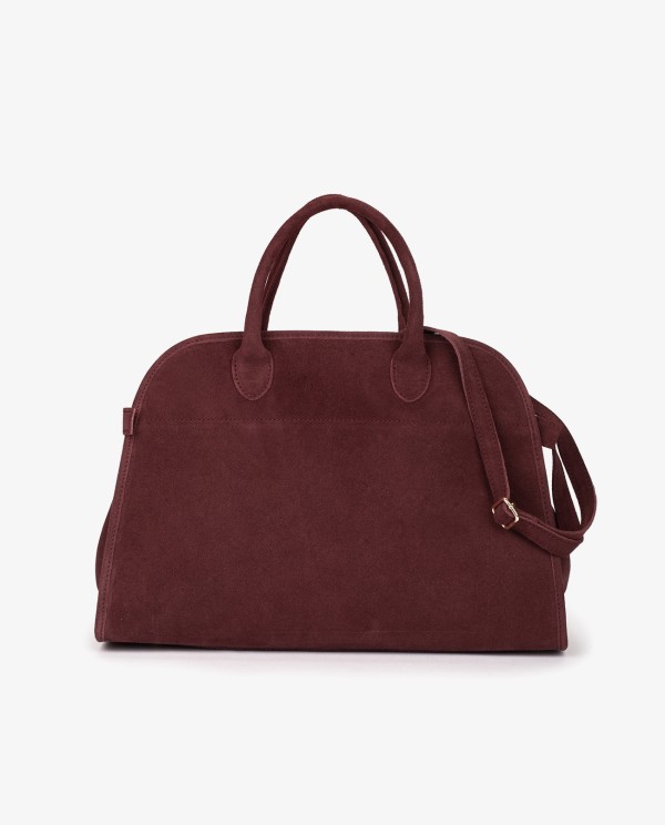 Cuplé MAXI BOLSO ESTILO BOWLING EN SERRAJE COLOR BURDEOS ÚLTIMAS EDICIONES