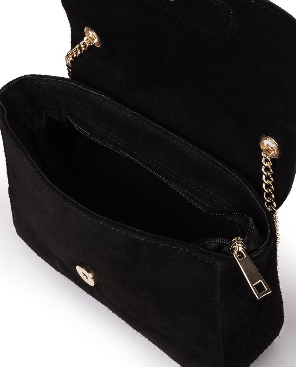 Cuplé BANDOLERA DE SERRAJE NEGRO CON CADENA DORADA Solo hoy