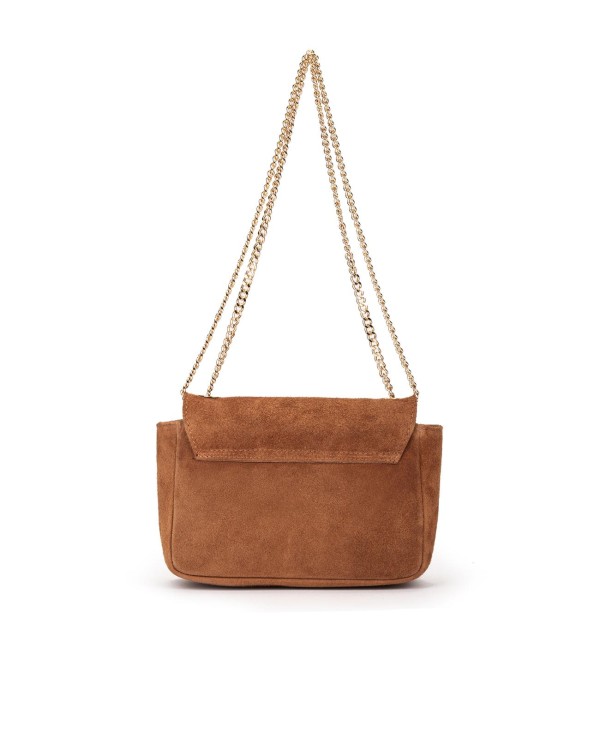 Cuplé BANDOLERA DE SERRAJE MARRÓN CON CADENA DORADA Oferta especial de fábrica
