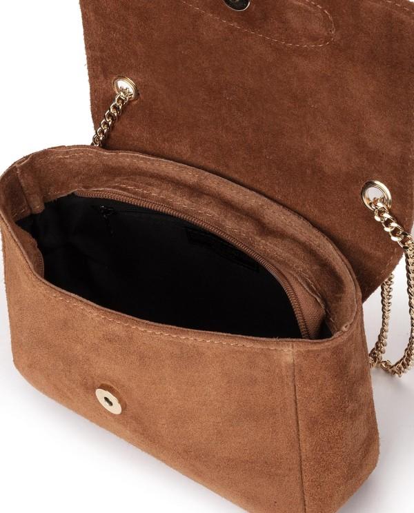 Cuplé BANDOLERA DE SERRAJE MARRÓN CON CADENA DORADA Oferta especial de fábrica