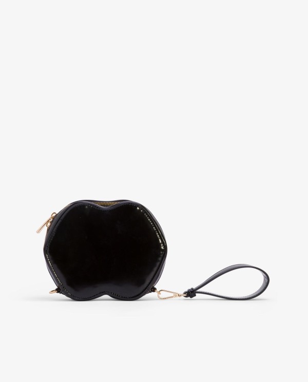 Cuplé BOLSO NEGRO DE TECNOPIEL CON FORMA DE LOGO Y ASA LATERAL Grandes descuentos