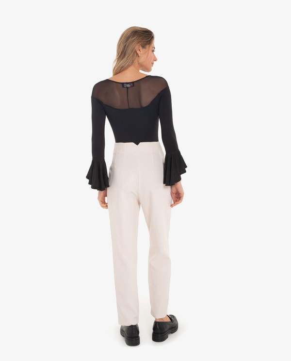 Cuplé PANTALÓN RECTO BEIGE CON PINZAS Ofertas